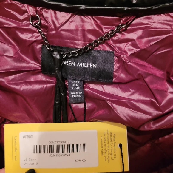 Karen Millen Black Feather Down Puffer Jacket - Picture 7 of 9